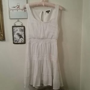 Lily Rose crocheted ruffle lined dress, M